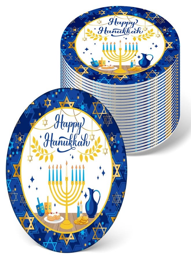 Affrolling 24 Sets Hanukkah Drinks Coasters for Table Protection with The Hanukkah Absorbent Drinks Coasters for Home Decoration and Judaism Gifts Dining Cafe Table Decoration, 4 Inches - Image 1